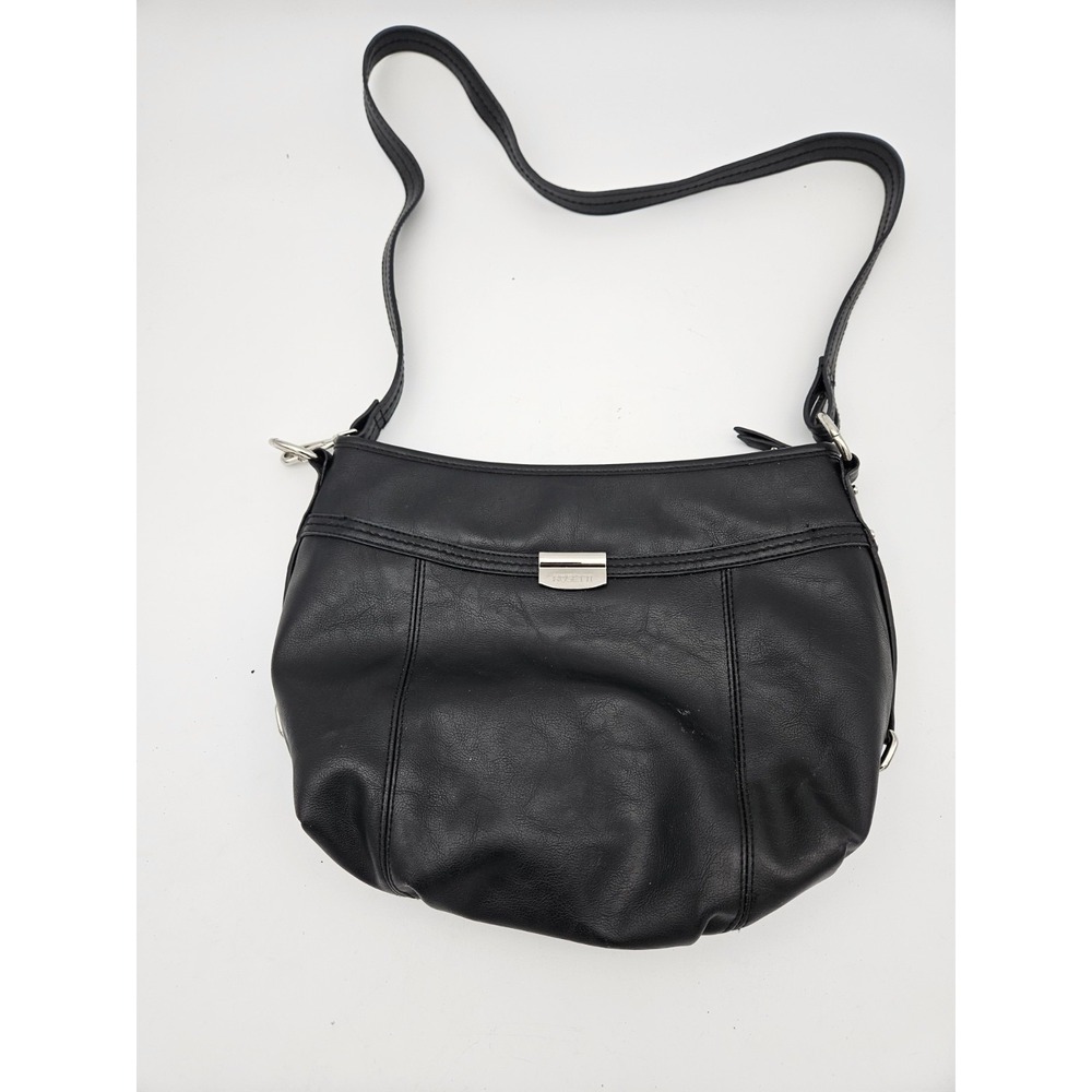 Rossetti Black Faux Leather Crossbody Womens Bag